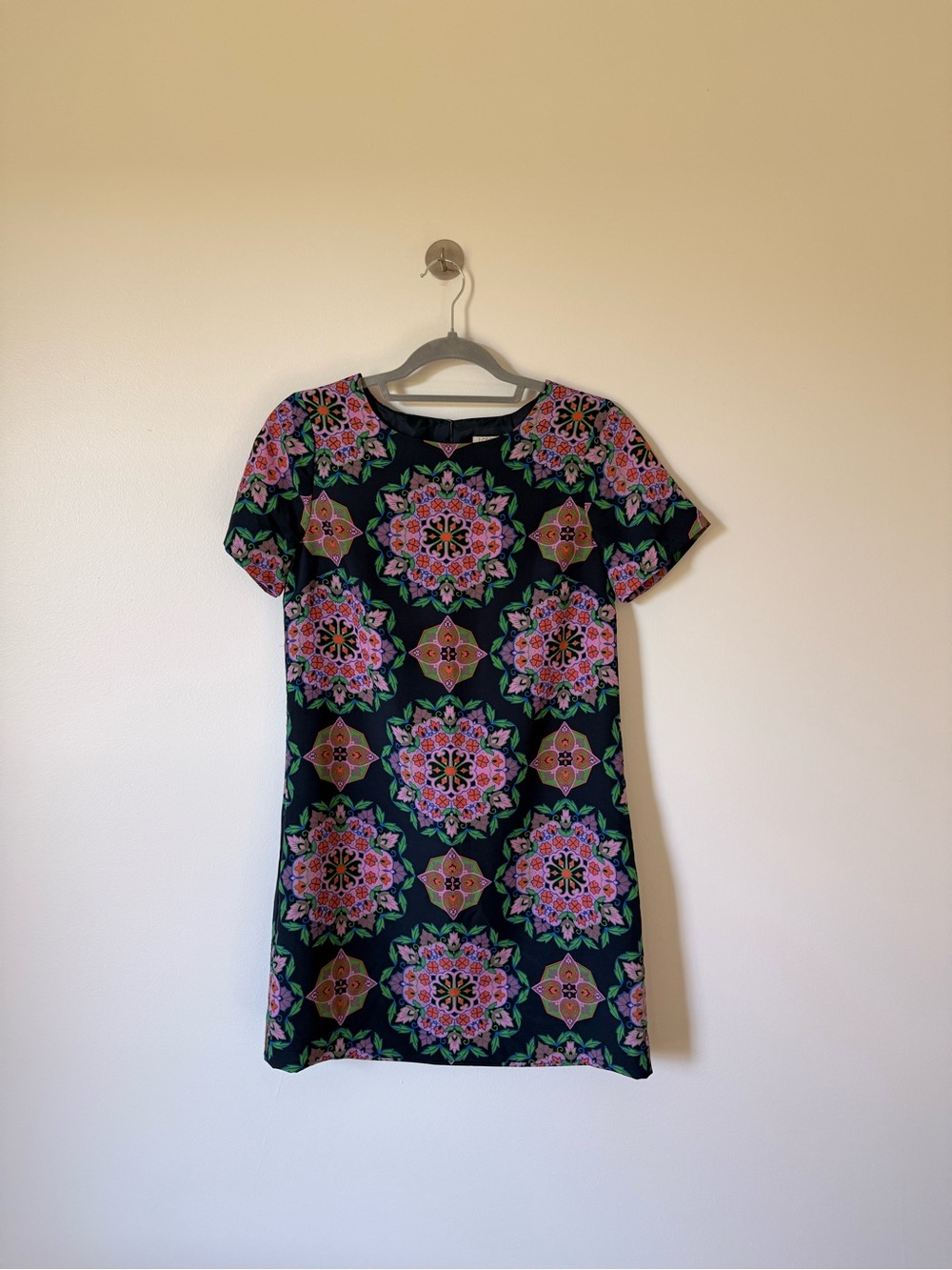 J. Crew Floral Medallion Silk Shift Dress